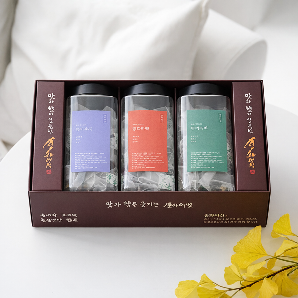 송화 티백 세트 (100g x 3통)